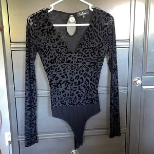 Lulus black cheetah print body suit